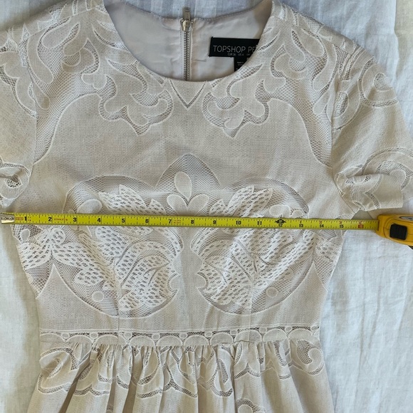 Topshop Cream and White Lace Dress - Picture 7 of 9